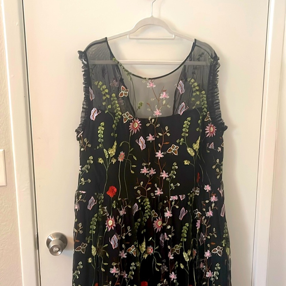 Floor length dress with floral